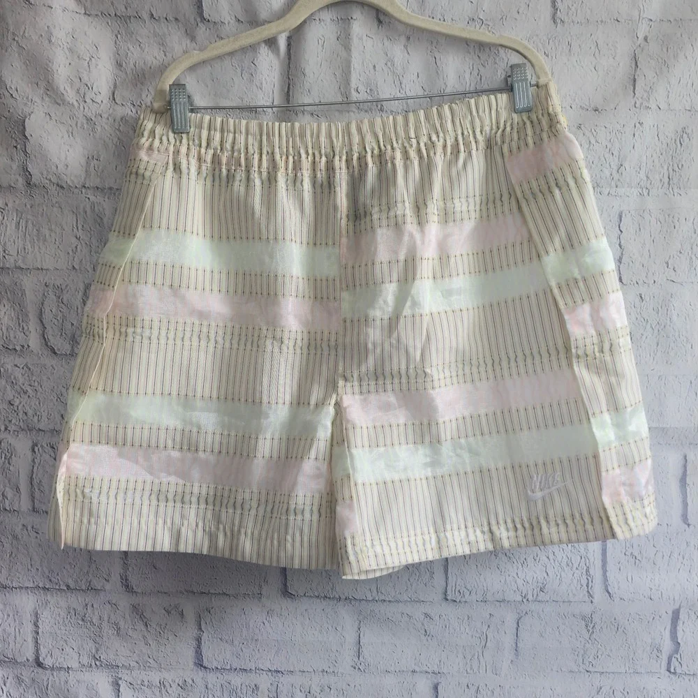 Nike NWT Women's Sportswear Earth Day Pastel Striped Athletic Shorts